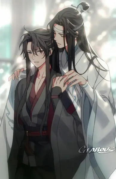 Lan Zhan and Wei Ying hug