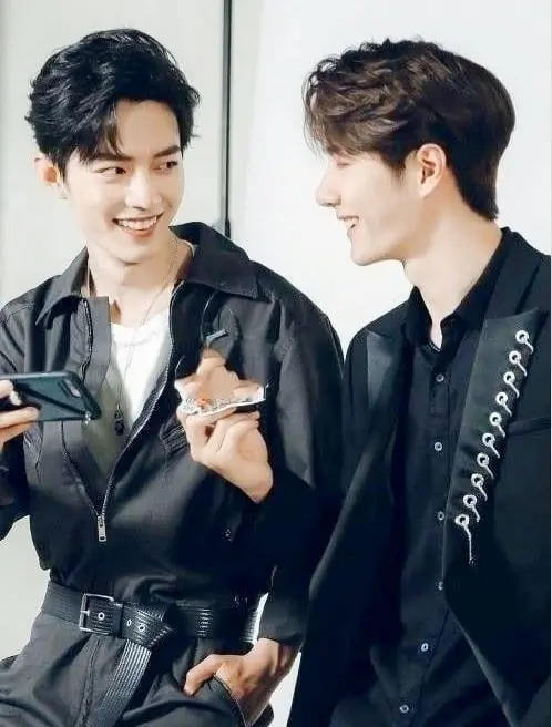 Xiao Zhan and Wang Yibo smile